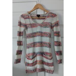 rue21 Striped Multicolor Pocket Tunic Sweater